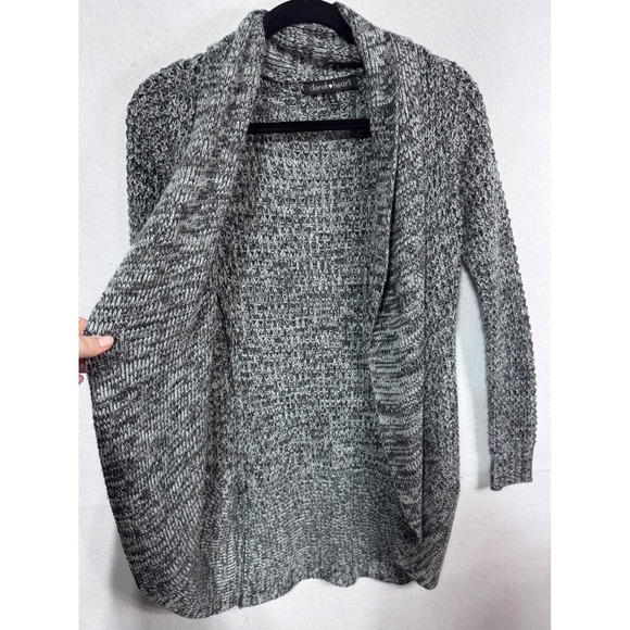 Derek Heart Open Front Knit Cardigan Sweater Grey Marled Size Small - Picture 2 of 6